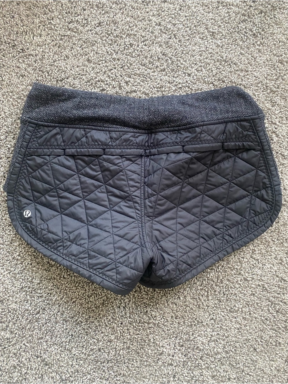 lululemon athletica Quilted Black Athletic Shorts